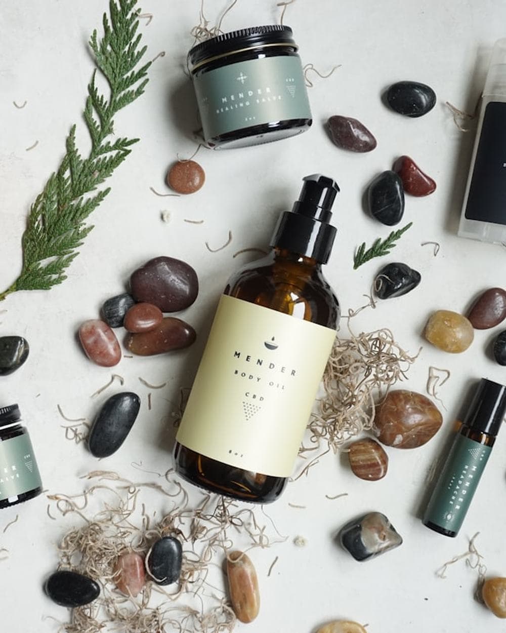 Productos de skincare en la tienda
